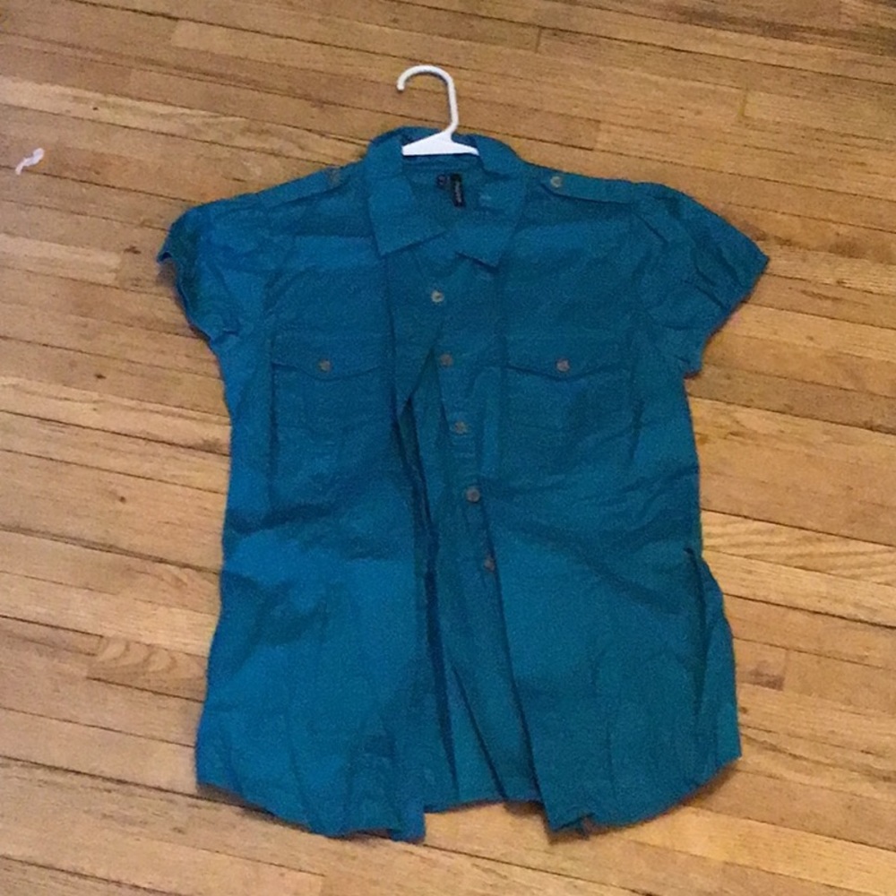 Teal Maurices blouse